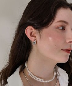 Phoebe 【痛くないシリーズ・金属アレルギー対応】ドロップソフトイヤリング　シルバー