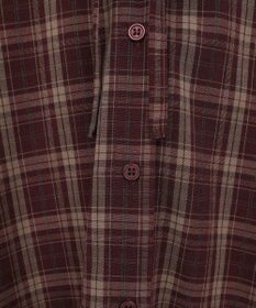 earth music&ecology フーディーチェックシャツ