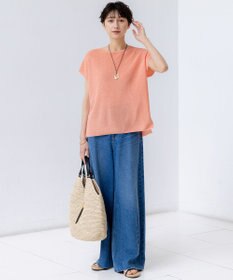 23区 【SLOW/一部店舗限定】LIGHT DENIM バレルワイド パンツ