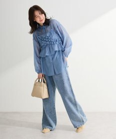 Green Parks 【WEB限定】ＳＥＴ２点フリルビスチェ＋シャツチュニックⅡ