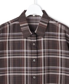 23区 【先行予約】ハイツイストシアーチェック クロップド シャツ