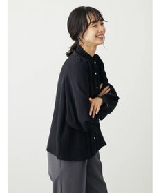 Green Parks ・ＥＬＥＮＣＡＲＥ　ＤＵＥ　イロイロ釦ピンタックブラウス