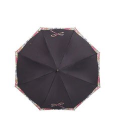 MOONBAT 【耐風傘/ジャンプ傘】ランバン オン ブルー (LANVIN en Bleu) リボン 花柄 長傘 サテンプリント