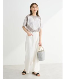 Green Parks ・ＥＬＥＮＣＡＲＥ　ＤＵＥ　ホワイトデニムタックパンツ