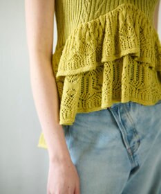 GRACE CONTINENTAL ミックスフリルニットトップ