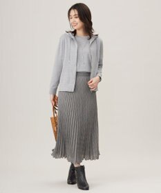 J.PRESS LADIES L 【洗える】スパーク ニット パーカー