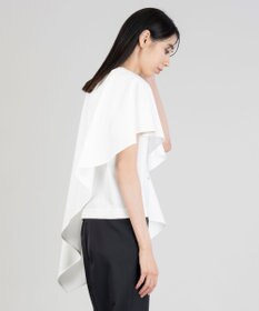 23区 【エステータ】トリアセファインジャージー ラッフルデザイン カットソー