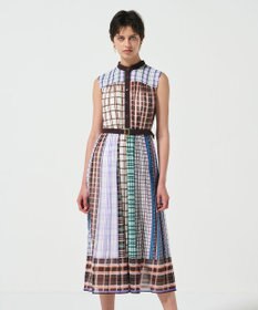 GRACE CONTINENTAL マルチチェックワンピース