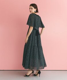 GRACE CONTINENTAL ドットフレアスリーブマキシ