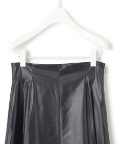 ICB L 【洗える】サテンワックスヴィンテージ フレアスカート