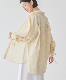 AMERICAN HOLIC 【WEB限定】イージーケアバックギャザーリボンシャツ