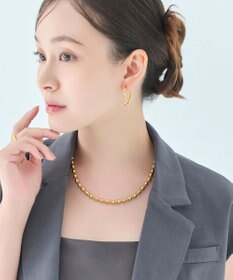 Phoebe 【金属アレルギー対応】グロウハートフープワンタッチピアス　ゴールド/ステンレス