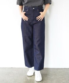 caqu FS linen ankle boy`s アンクル丈 ゆったりボーイフィットリネンデニム