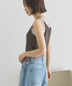 AMERICAN HOLIC バイカラーテレコタンクトップ