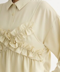 Green Parks ＳＥＴ２点フリルビスチェ＋シャツワンピース