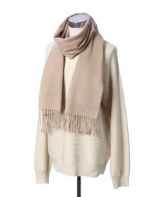 MOONBAT FURLA カシミヤ100%無地マフラー/幅30cm