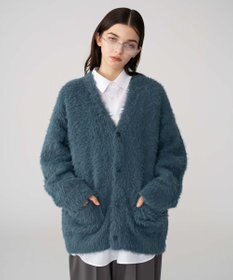 WEGO 【2025秋冬新作/ユニセックス着用ITEM/SMLサイズ展開】フェザーニットカーディガン