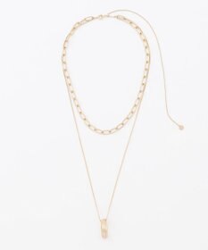 自由区 ダブルチェーンリング ネックレス