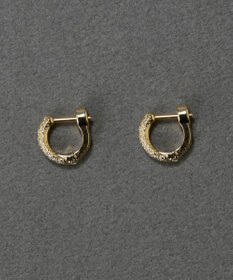 Phoebe 〈金属アレルギー対応〉サテンフープワンタッチピアス　ゴールド/ニッケルフリー