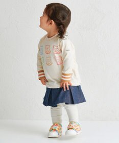 MIKI HOUSE HOT BISCUITS 【80-120cm】パステルビーンズ 長袖Tシャツ