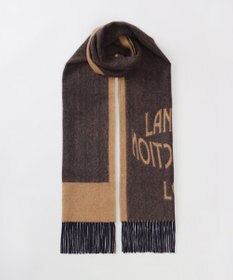 AURORA 【 LANVIN COLLECTION（ランバン コレクション） 】カシミヤ100%ジャカードマフラー(WASH)