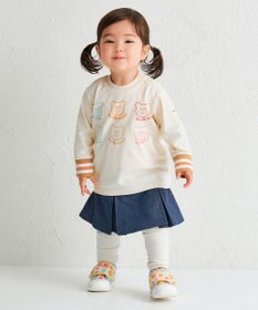 MIKI HOUSE HOT BISCUITS 【80-120cm】パステルビーンズ 長袖Tシャツ