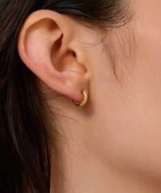 Phoebe 〈金属アレルギー対応〉サテンフープワンタッチピアス　ゴールド/ニッケルフリー