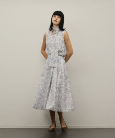 GRACE CONTINENTAL シアーフラワープリントジャガードブラウス