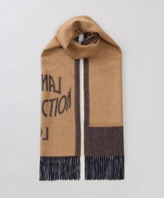 AURORA 【 LANVIN COLLECTION（ランバン コレクション） 】カシミヤ100%ジャカードマフラー(WASH)