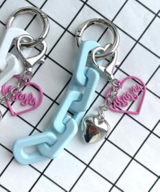 WEGO ハートチェーンキーホルダー