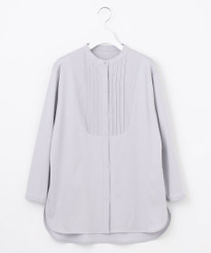 J.PRESS LADIES L シャツジャージー バンドカラー カットソー