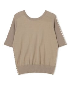 BEIGE， JULIE / コットンシルク 2WAY半袖ニット