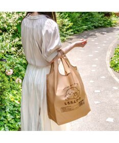 Mother garden しろたん ポケット付きエコバッグ 《しろたんマート・茶色》 単品