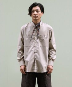 KASHIYAMA GIZA 100/2 バンドカラーシャツ