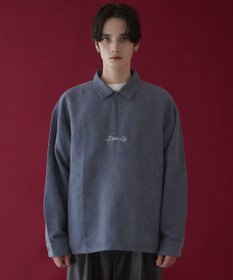 WEGO フェイクスウェードハーフZIPシャツ（LS）