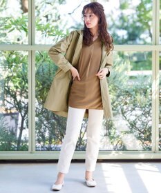 Tiaclasse 【洗える・スマート裏起毛】バックプリーツチュニックブラウス