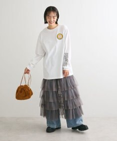 Green Parks ２ｗａｙチュールティアードフリルスカート（ペチ付き）