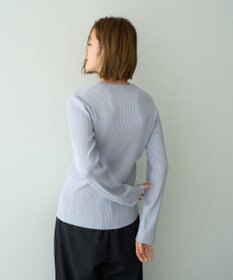 YECCA VECCA 袖釦クルーネックリブニット