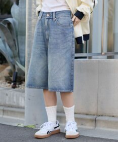 WEGO 【ユニセックス着用ITEM/SMLサイズ展開】スーパーバギーデニムショーツ