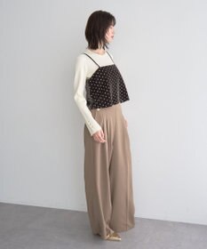 YECCA VECCA 袖釦クルーネックリブニット