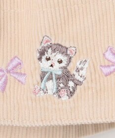 ANY KIDS ネコ刺繍 コーデュロイ ショートパンツ