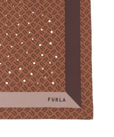MOONBAT FURLA(フルラ)シルクツイル アーチロゴ スカーフ 65cm×65cm