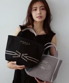 TOCCA BOW BRIDGE CANVAS TOTE トートバッグ【古畑星夏さん着用】 ブラック系