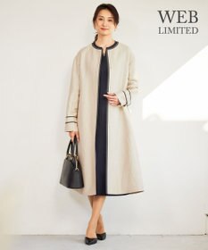 自由区 S 【WEB限定・洗える】カラミストレッチパフスリーブ ワンピース