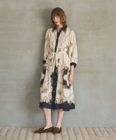 GRACE CONTINENTAL スカーフプリントシャツワンピース