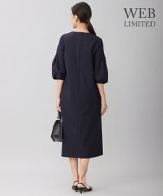 自由区 S 【WEB限定・洗える】カラミストレッチパフスリーブ ワンピース