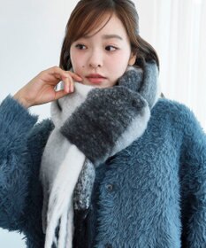 WEGO 【マフラー/ユニセックス着用】ワイドフリンジストール