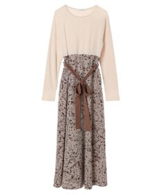 Green Parks ・ＥＬＥＮＣＡＲＥ　ＤＵＥ　リブ×フラワーキリカエワンピ