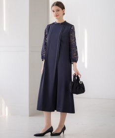 23区 【APPLAUDIR】ノーブルサテン レースコンビドレス