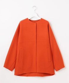 自由区 S 【SHIHOさん着用】ウールリバーノーカラー コート